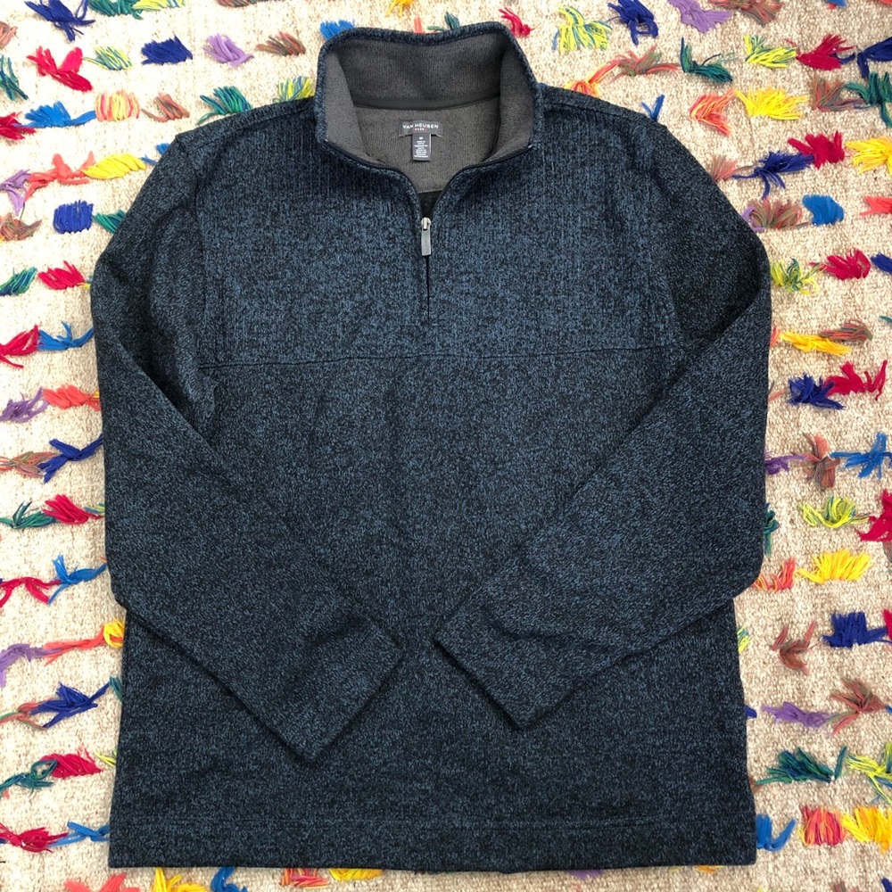Van Heusen - blue quarter zip